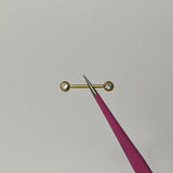 Gold Circle Diamanté Nipple Bars