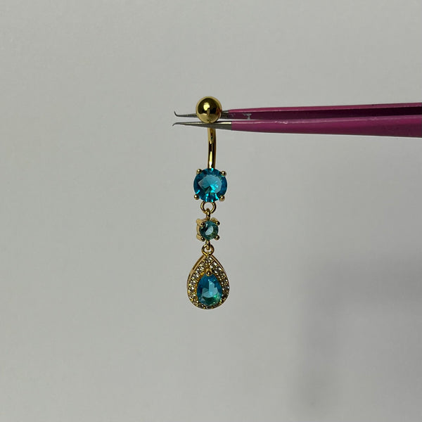 Blue Raindrop Belly Bar