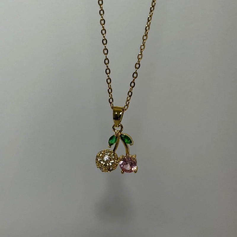 Gold Cherry Necklace