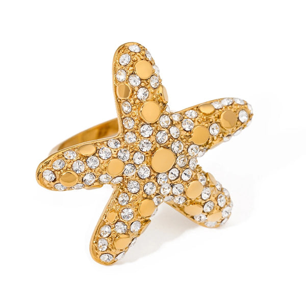 Diamante Starfish Ring