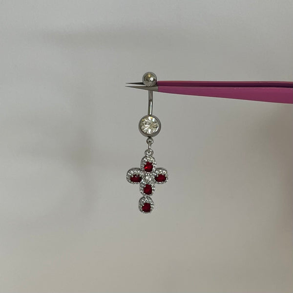 3D Red Cross Belly Bar