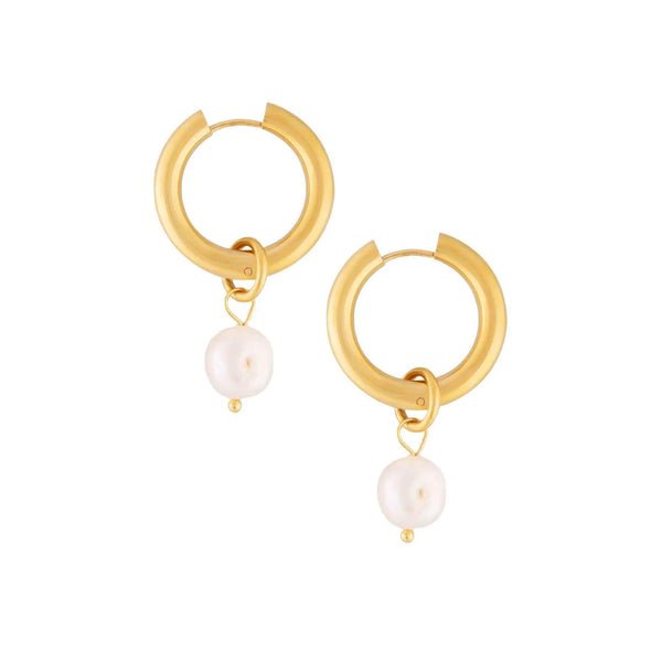 Gold Pearl Earrings