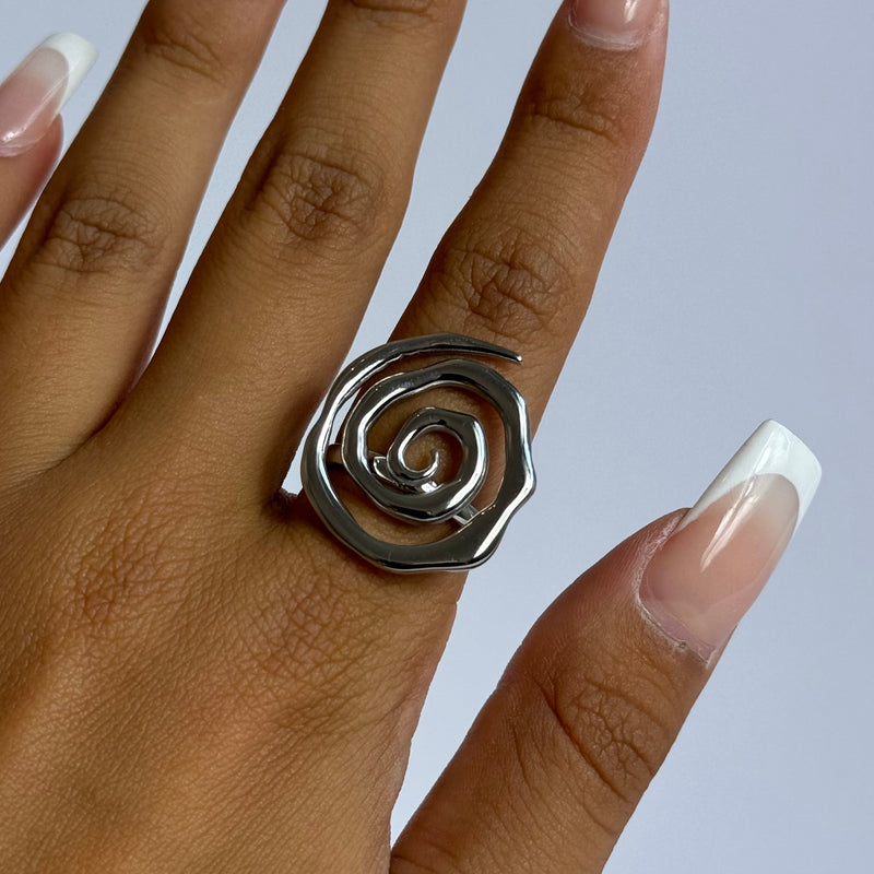 Silver Spiral Ring