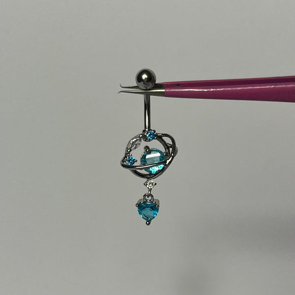 Blue Planet Belly Bar - Silver