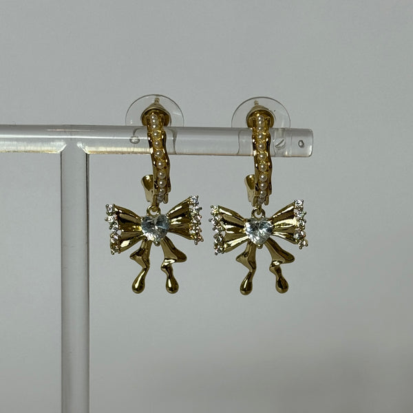 Gold Bow Earrings