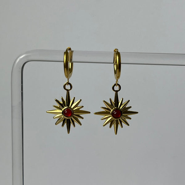 Red Shooting Star Earrings