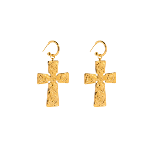 Bold Cross Earrings