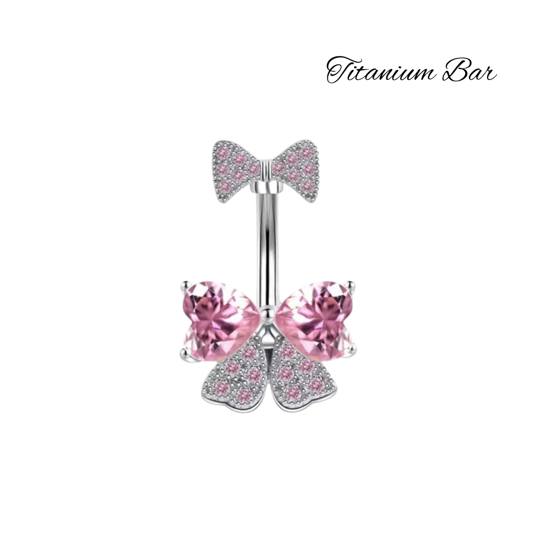 Pink Bow Belly Bar ILLUSIVE JEWELS