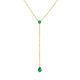 Emerald Dangling Necklace