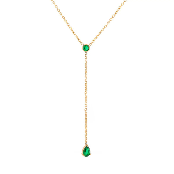 Emerald Dangling Necklace