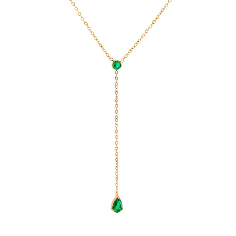 Emerald Dangling Necklace