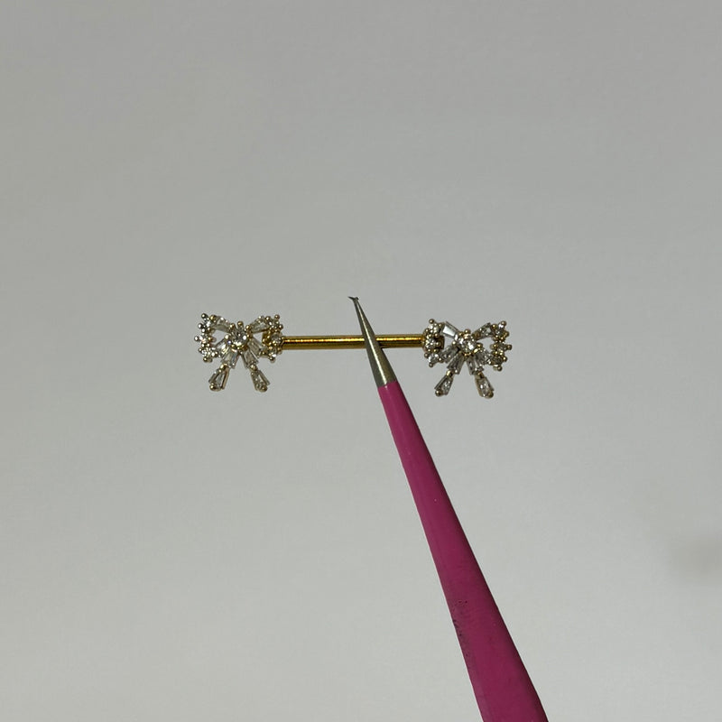 Gold Bow Nipple Bars