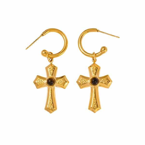 Wild Eye Cross Earrings