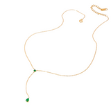 Emerald Dangling Necklace