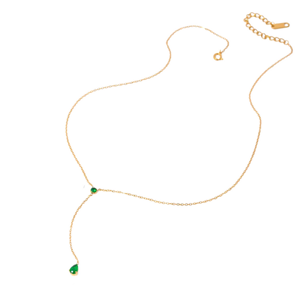 Emerald Dangling Necklace