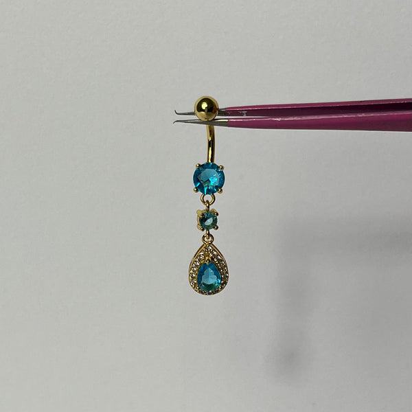 Blue Raindrop Belly Bar