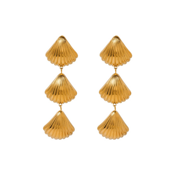 Dangling Shell Stud Earrings