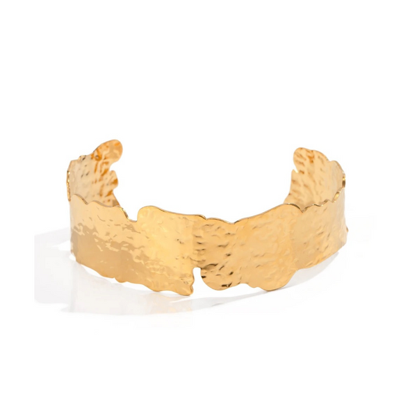 Gold Ripple Bangle