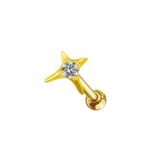 Gold Shooting Star Cartilage Piercing