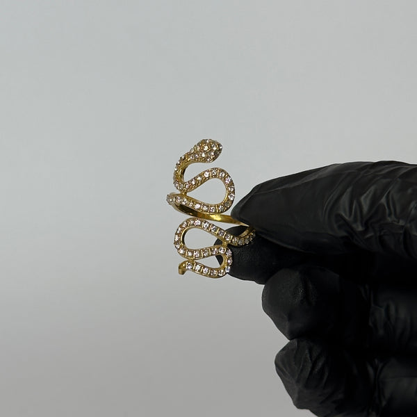 Diamanté Snake Ring