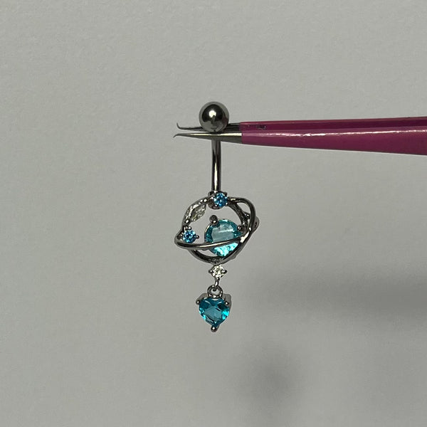 Blue Planet Belly Bar - Silver