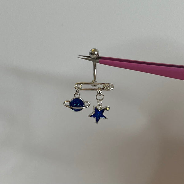 Blue Planet Paperclip Belly Bar