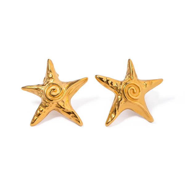 Vintage Starfish Stud Earrings