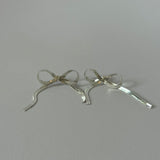 Silver Bow Earrings