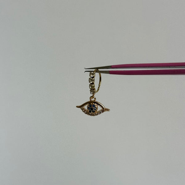 Gold Evil Eye Nose Ring