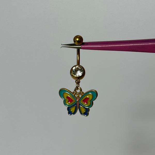 Aqua Butterfly Belly Bar