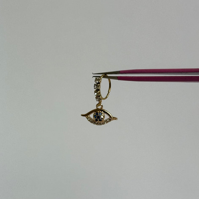 Gold Evil Eye Nose Ring