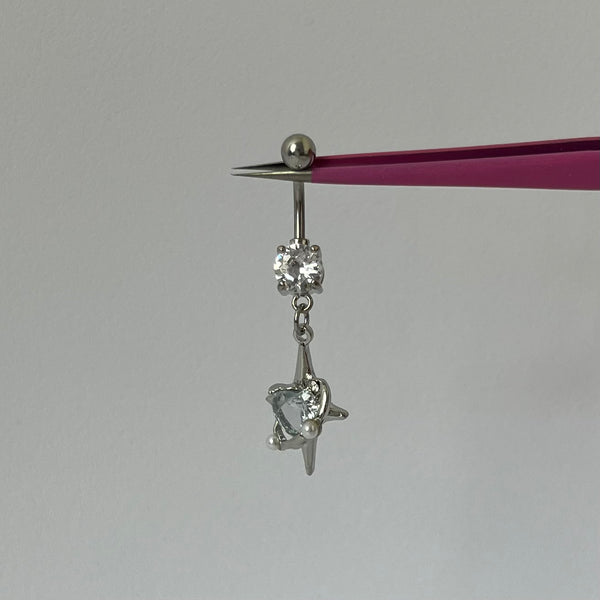 Silver Shooting Star Belly Bar