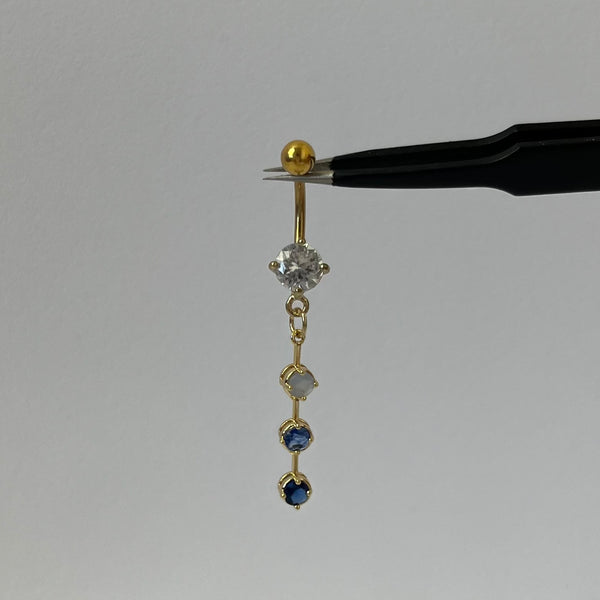 Blue Dangling Belly Bar