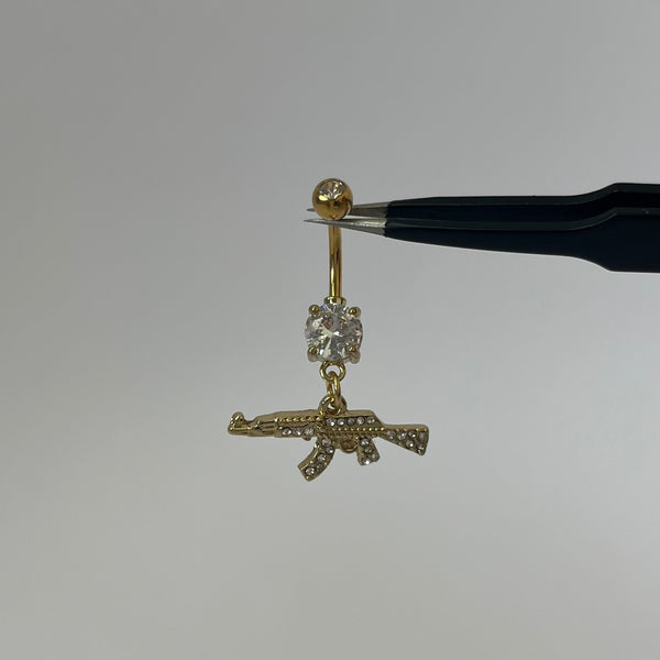 Diamante Gun Belly Bar - Gold