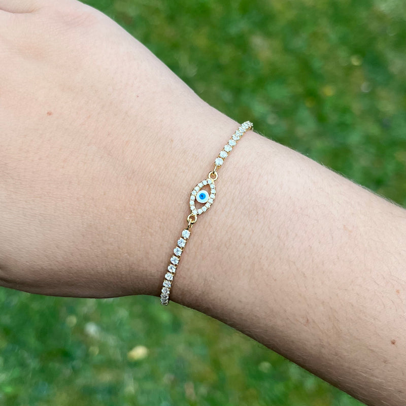 Evil Eye Diamanté Bracelet