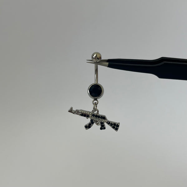 Diamante Gun Belly Bar - Black