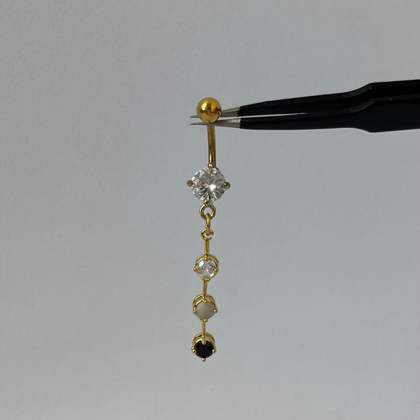 Black Dangling Belly Bar