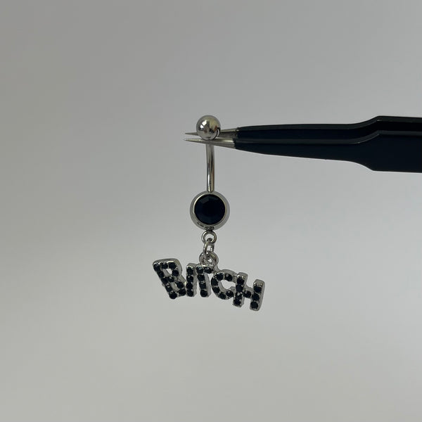 'BITCH' Belly Bar - Black