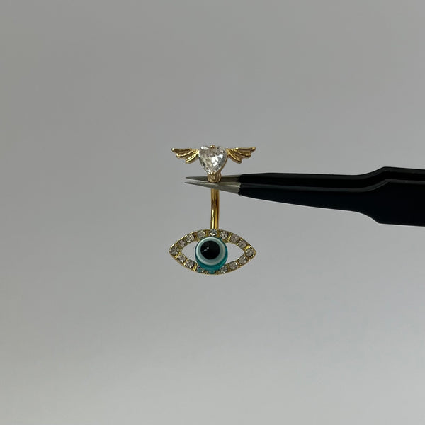 Evil eye on sale belly bar