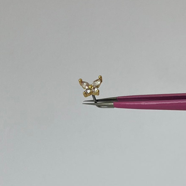 Gold Butterfly Nose Stud