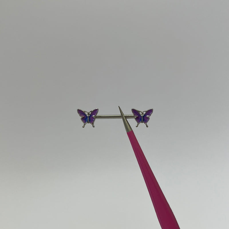 Purple Butterfly Nipple Bars