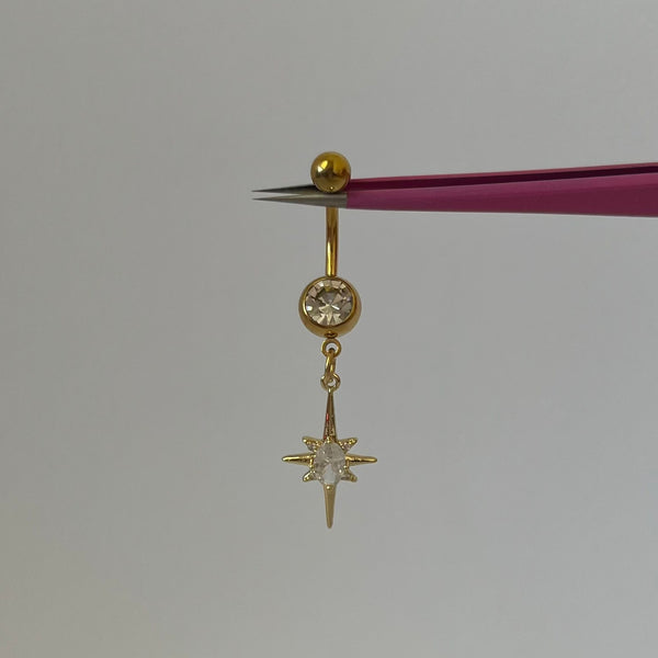 Diamanté Shooting Star Belly Bar