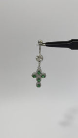 3D Green Cross Belly Bar